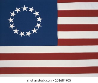 This Is The Original Colonial Flag With 13 Stars Representing The 13 Original States At The Time Of The American Revolutionary War.