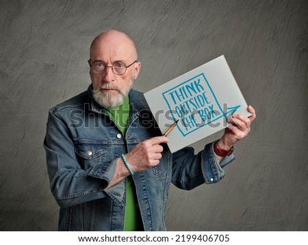 this outside the box concept presented by a senior man, teacher or mentor