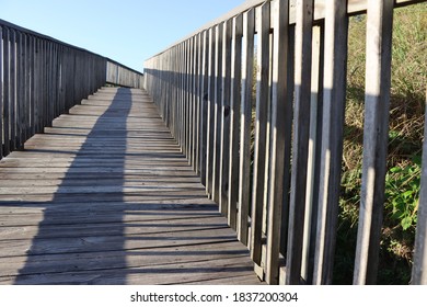 This Is Part Of The Steps Leading To The Top Of The Great Temple Mound At Ocmulgee Mounds National Historical Park.  It Was Early Morning.