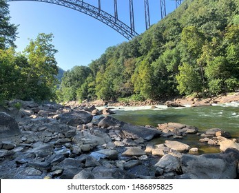 This is a photo of the Bridge in Beckley West Virginia and the New River Gorge under the bridge.