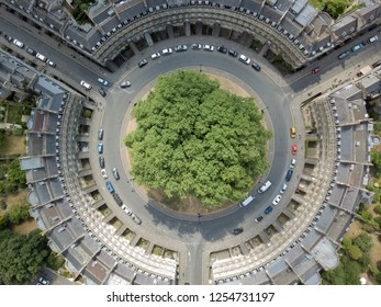 This photo of a roundabout called The Circus was taken in an English town called Bath.