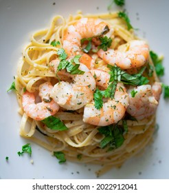 This Is A Photo Of Shrimp Linguine