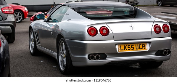 This Photo Was Taken In Donnington, Leicestershire / United Kingdom - June 23, 2018: Ferrari 575 Superamerica. 