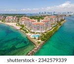 This photo was taken from a drone over Fisher Island