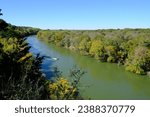 This is a photograph of a boat on the Brazos River near Cameron Park. This is located in Waco Texas.