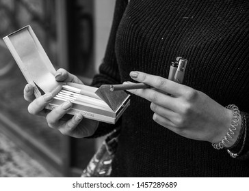 This photography project is representing   problem of air pollution in big cities. 
Also connection between smoker personality and cigarettes which he usually smokes