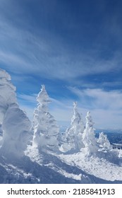 This place is Zao-Semi National Park in winter time.Yamagata,Japan.Late January.