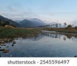 This is a riverside scenery in Mungyeong, Gyeongsangbuk-do, Korea.