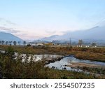 This is a riverside scenery in Mungyeong, Gyeongsangbuk-do, Korea.