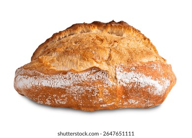 This rustic artisan bread displays a perfectly baked crust and a soft, fluffy interior, highlighting the beauty of simplicity and craftsmanship. - Powered by Shutterstock - Get 15% off with code: PIKWIZARD15