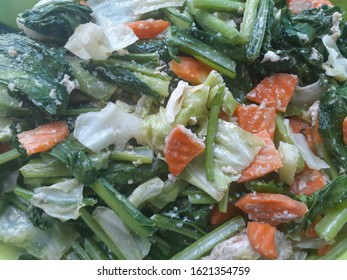 This Is A Sauteed Vegetable Mustard Greens And Carrots