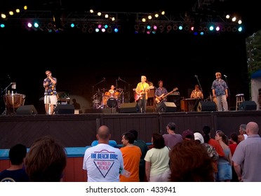 This Is A Shot Of The Founding Beach Boys Member Al Jardine (center) On Tour During The Summer Of 2005 With His 