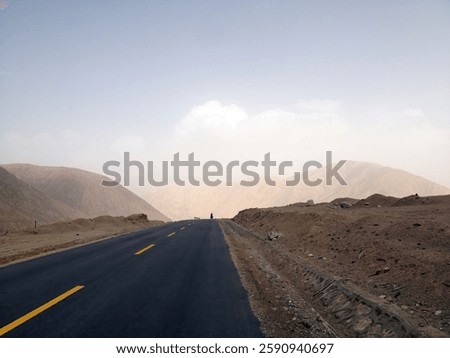 This stunning image captures a desolate desert landscape on a clear day