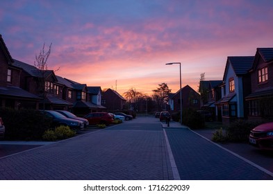 This Is Sunrise On A Housing Estate In Stockport Cheshire 10th April 2020