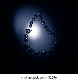 This is a tear made of water-drops.