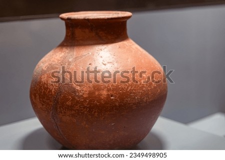 This terracotta pot was found at the Keeladi archaeological
