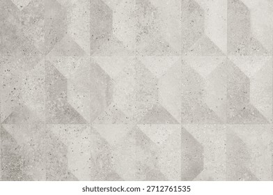 This textured wall features a repeating pattern of diamond shapes, creating a modern and stylish look
