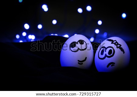 This tow egg are like a one sweet romantic couple. where a boy is naughty and girl is sweet simple. 