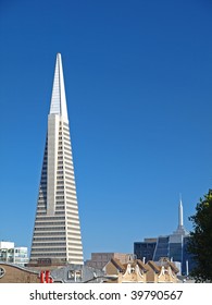 This is the "Transamerica pyramid" in San Francisco.