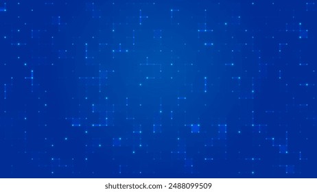 This vibrant image features an intricate blue digital grid pattern, perfect for tech and futuristic themes. The design showcases interconnected lines and glowing dots - Powered by Shutterstock