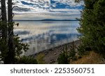 This is a view of massive Yellowstone Lake in September in Yellowstone National Park in Wyoming.