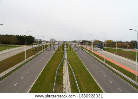 This is a view of Solidarnosci expressway in Lublin. April 16, 2019. Lublin, Poland. 