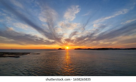 This Is The View Of The Sunset Off Taean County, Chungcheongnam-do, Korea.