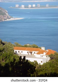 This is a view of Troia. Taken from the top of the mountain, the house is a cleric monastery.(portugal)