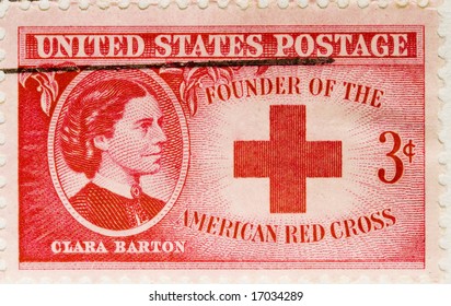 This is a Vintage 1943 US Postage Stamp Clara Barton American Red Cross