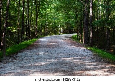 This is a walk down the Tobacco Road trail.  Apex, NC. - Shutterstock ID 1829273462
