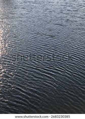 This is a wave picture of the river. The wind blew, creating small waves. 