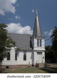 This White Church Is A Fine Example Of A Small Town Texas Church