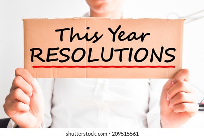 This Year Resolutions Concept