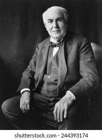 Thomas A. Edison (1847-1931), in Washington, D.C. in 1922 portrait by Bachrach.