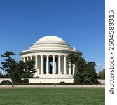 Thomas Jefferson Memorial on National Mall, Washington, DC on a beautiful clear day