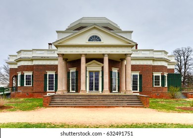 Thomas Jefferson's Home, Monticello, In Charlottesville, Virginia.