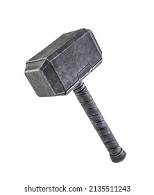 Thor hammer isolated on white background with clipping path