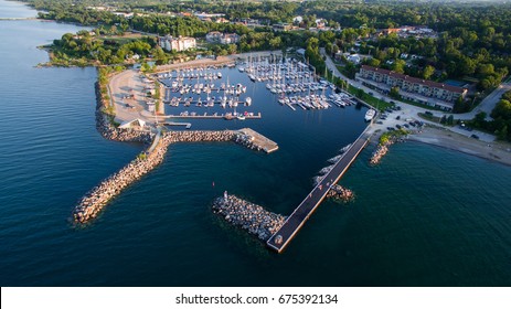 Thornbury, Ontario, Canada - July 27, 2015: Aerial view of the waterfront in Thornbury, Ontario, Canada. - Shutterstock ID 675392134