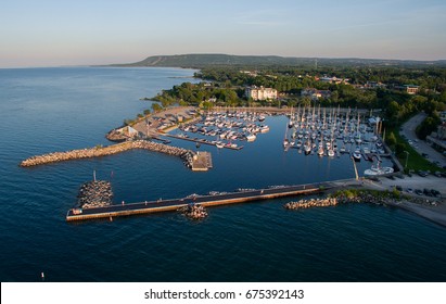 Thornbury, Ontario, Canada - July 27, 2015: Aerial view of the waterfront in Thornbury, Ontario, Canada. - Shutterstock ID 675392143