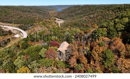 Thorncrown Chapel Landscape Aerial Views Fall Colors