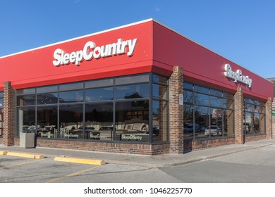 Thornhill, Ontario, Canada - February 26, 2018: Sleep Country Canada Store Front In Toronto. Sleep Country Canada Inc. Is A Canadian Mattress Retailer.