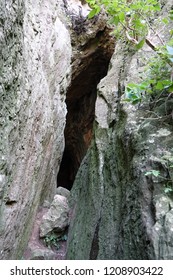 Thors Cave, High In A Limestone Outcrop Above The Manifold Valley.