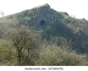 Thors Cave In The Manifold Valley. The Peak District National Park.