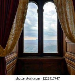 thought the window 