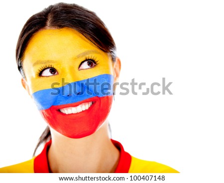 Image, Stock Photo Woman with painted face