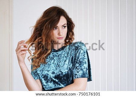 Similar – young woman in the living room