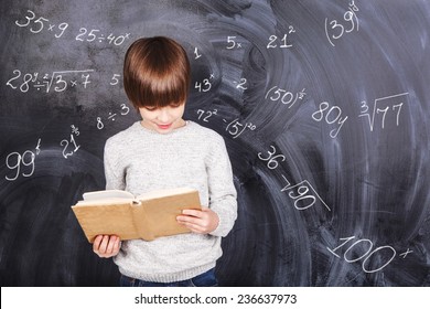 Thoughts of children against the black chalkboards