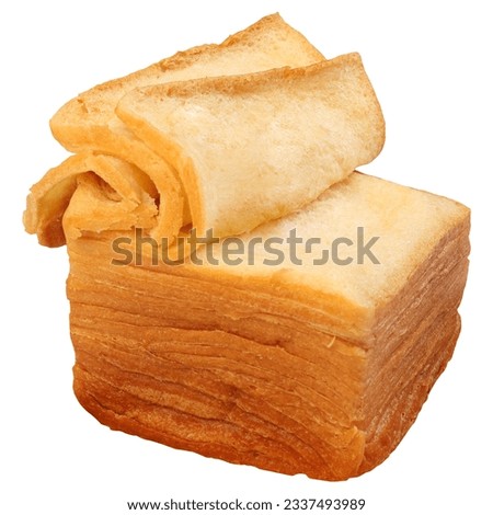 Thousand layer toast on white background