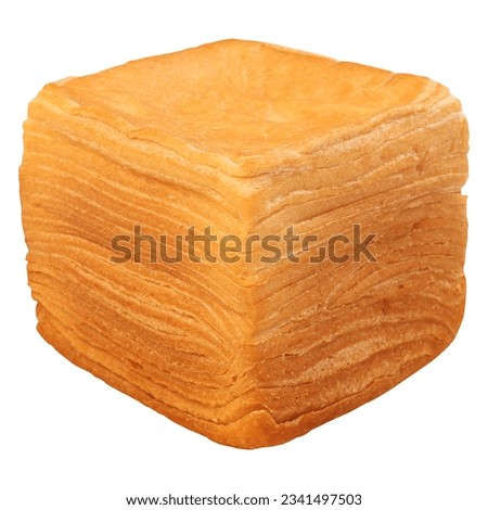 Thousand layer toast on white backgroud
