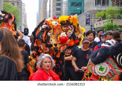 Thousands Participate In New York City’s First Annual Asian American And Pacific Islander Cultural And Heritage Parade Along Avenue Of Americas On May 15, 2022.
